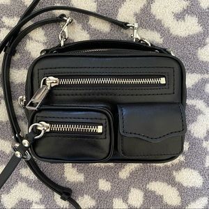 Rebecca Minkoff Jett Mini Crossbody Bag Black Leather